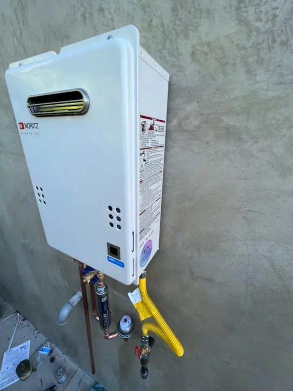 Tankless water heater installation for Woodcrest homes